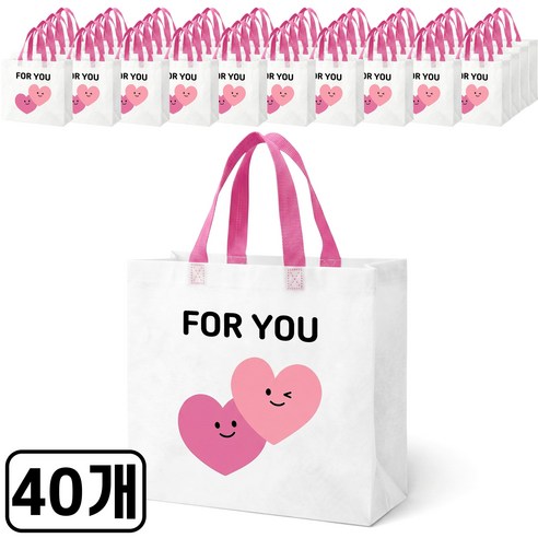 준비끝 방수 부직포 쇼핑백, 포유, 40개