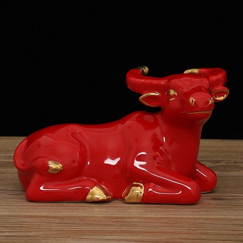 特注品】臥牛 撫牛 置物 青銅製 座布団付き 約21cm 工芸品 丑年 記念品