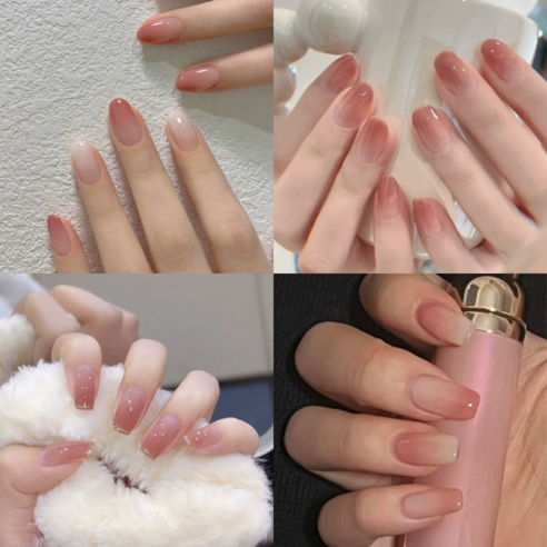 핫쏘잇 매일변신 붙이는 셀프 치크 네일팁, 4개, 청순무드 그라