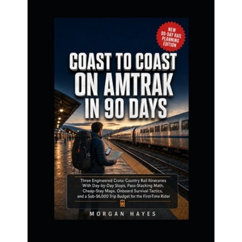 (영문도서)Coast to Coast on Amtrak in 90 Days: Three Engineered Cross-Country Rail Itinera... Paperback, Independently Published, English, 9798196572715