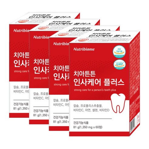 치아튼튼 인사케어 플러스 칼슘 프로폴리스추출물 210mg 60정, 4개 실사용 후기 | 효과 있을까? - 상품 이미지 1