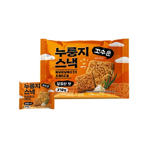 꼬수운 누룽지스낵 달콤한맛, 2개, 270g