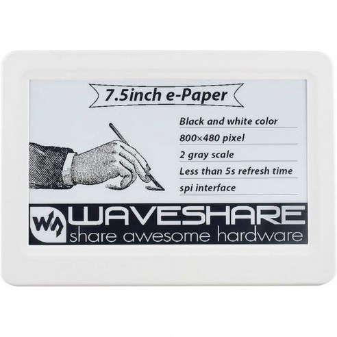waveshare 7.5인치 패시브 NFCPowered ePaper Display Black/White eink Screen ...