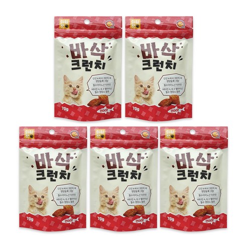 아임캣 바삭크런치 연어맛 겉바속촉 냥이간식, 5개