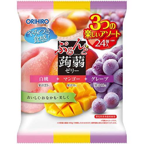 오리히로 푸룬토 젤리 대용량 24개입 백도 망고 포도