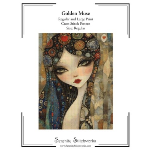 (영문도서)Golden Muse Cross Stitch Pattern - Regular Size Edition: Regular and Large Print... Paperback, Independently Published, English, 9798244342673