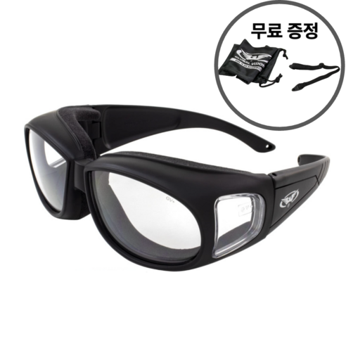 글로벌 비전 아웃피터 오토바이 방풍 안경 고글, 바이크 클리어, 1개