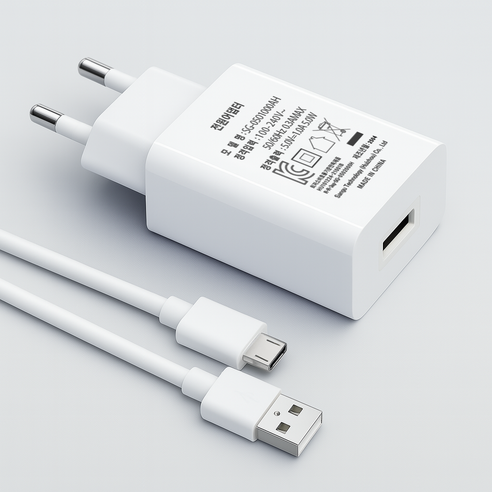 5V1A USB 저전력 저속 충전 어댑터 멀티 충전기 2A USB A타입 마이크로 5핀타입 고속 충전 케이블 세트