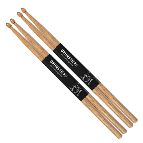 루폭트 파워풀한 연주용 오크 드럼스틱, 2세트, 원목