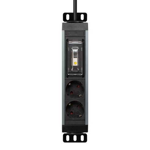4000W 고용량 알루미늄 2구 멀티탭 누전차단 서버탭, 7m, ELCB270SGDG 스페이스 그레이, 1개