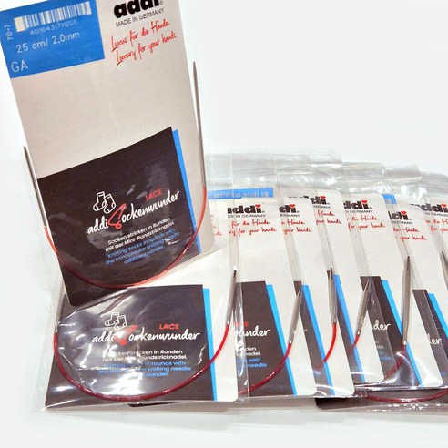 ADDI 아디 양말 레이스 줄바늘 뜨개바늘 독일산 명품 대바늘 뜨개질바늘 710-7, 25cm, 1개
