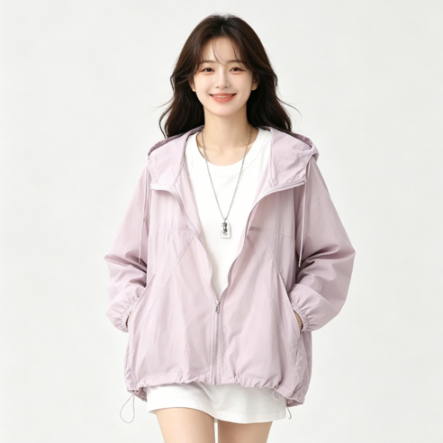 에코룸 여성 초경량 후드 자외선차단 바람막이 자켓