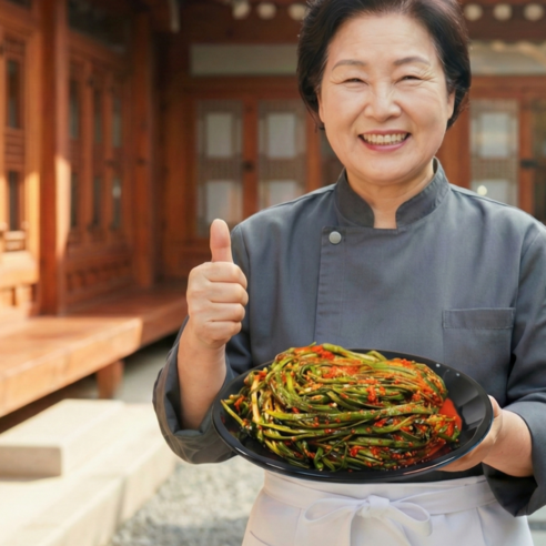 먹사부 갓담궈 맛있는 30년 전통 수제 부추김치 양념 부추 겉절이 반찬, 1kg, 1개