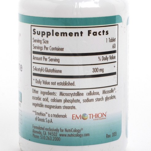 nutricology glutathione NutriCology Acetyl-Glutathione膜衣錠300mg, 60 入, 1個- 胺基酸| 酷澎