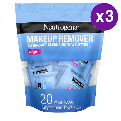 뉴트로지나 메이크업 리무버 클렌징 물티슈 20매입 3개 Neutrogen... 솔직 후기 | 피부 타입별 분석 썸네일
