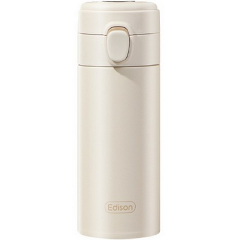 에디슨 온도 표시 원터치 분유 보온병, 베이지, 350ml, 1개 베이지, 350ml, 1개