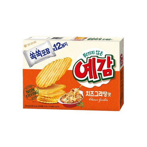오리온 예감 치즈그라탕맛 12개입 204g 1개 어린이간식 사무실간식 - 감자과자 | 쿠팡
