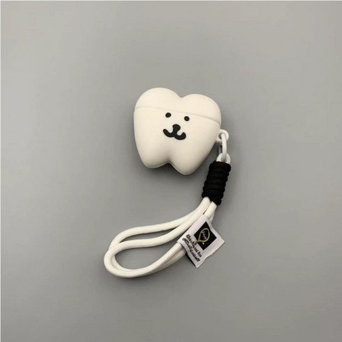 티류으스 캐릭터 흰색 농담곰 AirPods 4세대 에어팟케이스AirPods Pro 3 호환 키링 세트