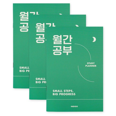 인디고 월간공부 스터디 플래너 1개월, 그린, 3개