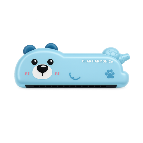 동물캐릭터 어린이 하모니카 피리, 1개, 블루(곰)