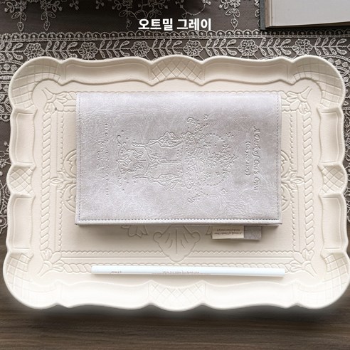 sAmue 빈티지 바인더 노트 6공 앤틱 A6 다이어리, 1개, 오트밀 그레이