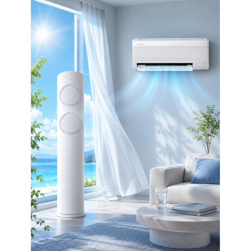 삼성전자 인버터 2IN1에어컨 17형 AF60F17D11WR 빠른설치 기본설치비별도 폭포수에어컨, 일반배관형, AF60 F17D11WR