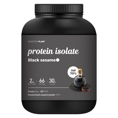 베네틴 플랜트 프로틴 단백질 쉐이크 아이솔레이트 흑임자맛, 1개, 2kg