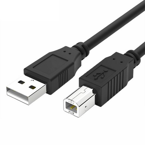 엠앤씨 프린터 복합기 연결선 삼성 앱손 캐논 HP 호환 케이블 USB 2.0 AB 1.5M/3M/5M 블랙, 1.5m, 1개