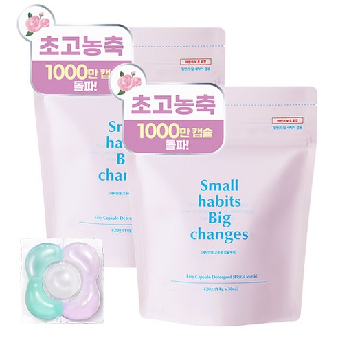 소소이지 이지 캡슐 세제 플로럴 머스크, 2개, 30개입