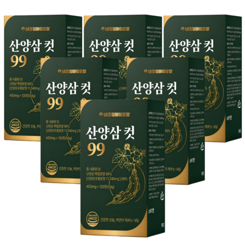 [정품] 산양삼 컷 99, 6개, 120정