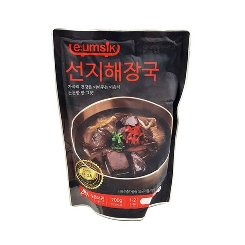 청우식품 이음식 선지해장국, 700g, 1개
