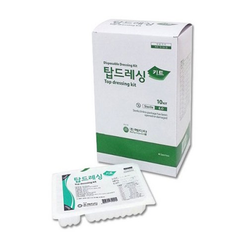 메디탑 탑드레싱 키트 E형 10개입 포셉 멸균 일회용 세트 밧드, 1개