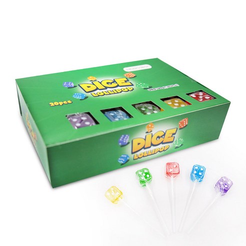 다이스 롤리팝 17g x 20개 (1통) 주사위 모양 캔디