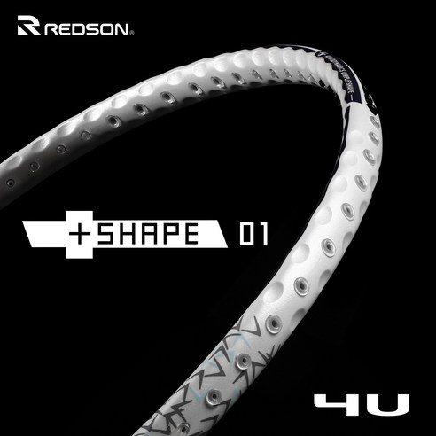 [REDSON] 레드썬 배드민턴라켓 쉐이프01 화이트컬러 4U (SHAPE-01 white) 거트무료 배드민턴&라온스포츠 ...
