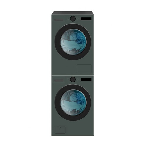 LG 트롬 오브제컬렉션 세탁기 + 건조기 + 스태킹키트 KX4GNG-2GS T 세탁24kg 건조22kg 방문설치, 네이처 그린 + 네이처 그린