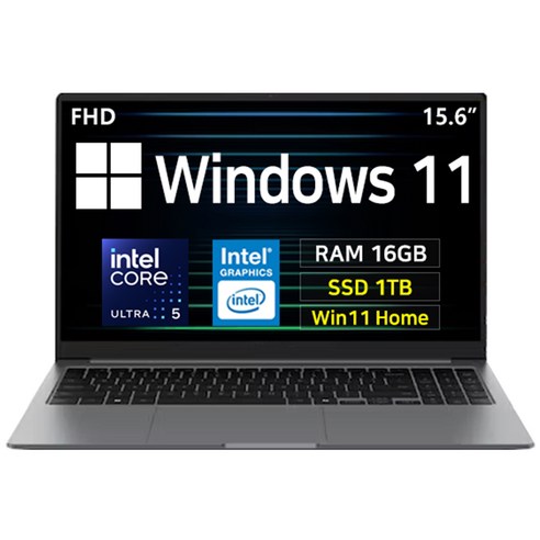 삼성 갤럭시북5 15.6 Intel 울트라5 사무용 대학생 인강용 가성비 AI 노트북 (NE), 그레이, 750XHW-A51AG (NE), 1TB, 16GB, WIN11 Home