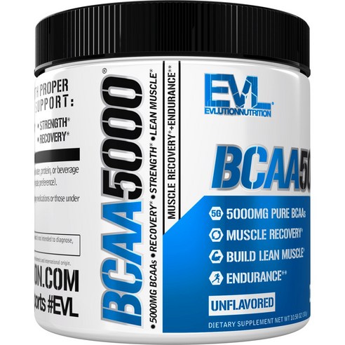 Evlution Nutrition BCAA 5000mg 언플레이버드 300g, 1개 이미지 2