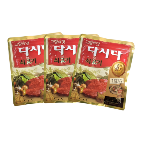다시다 명품 골드 쇠고기, 250g, 3개