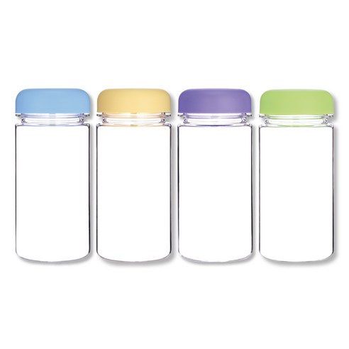 위드 국산 마이보틀 페트 물병 4P, 1세트, 350ml, 블루,옐로,퍼플,그린 1개씩