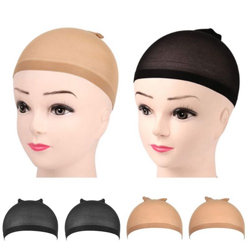 고탄력 메쉬 네트 망사 가발망 가발 헤어망 모자, 블랙, 1개