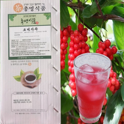 총명식품 오미자즙, 1개, 100ml, 1개
