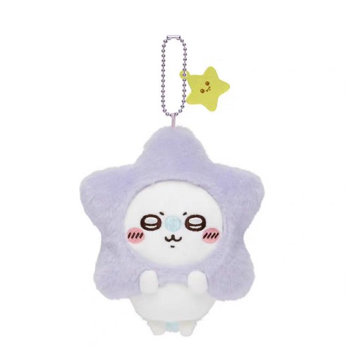 GOYES 먼작귀 치이카와 귀여운 별 미니 봉제인형 선물 애니 굿즈, 1개, 퍼플, 10cm