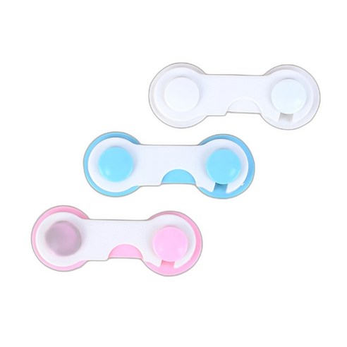 문손끼임방지 서랍 문 안전잠금장치, 화이트