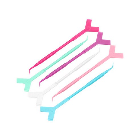아몬드영 파스텔 Y형 속눈썹 펌 스틱, 분홍, 10개