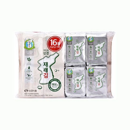 지도표 재래식 성경김, 64g, 1개