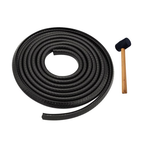 오토바이 윈드스크린몰딩 헬멧 카울치마 윈드가드 (5M+고무망치), 블랙