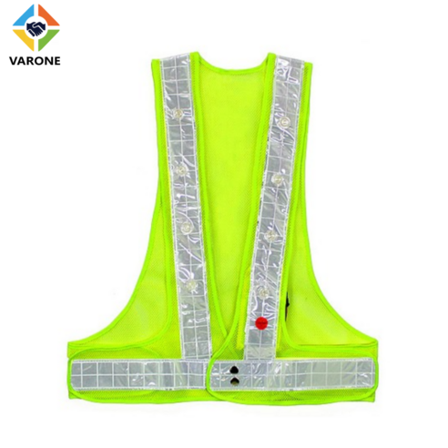 바론 LED 야간 작업 형광 안전 조끼, MR-502, 1개