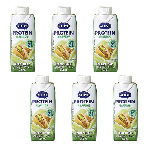 얼티브 프로틴 피스타치오맛, 250ml, 6개