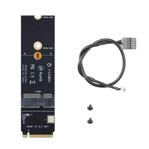 노트북 컴퓨터용 M2 무선 카드-NVME 어댑터 M2 M-키 인터페이스 - M2 A+E 키 또는 EKey 컨버터 - 변환젠더 | 쿠팡