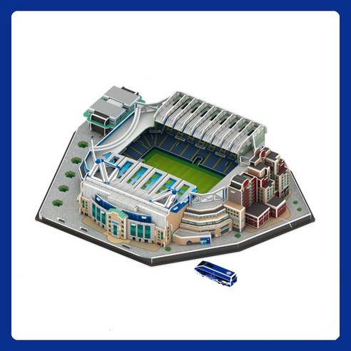 스탬포드브릿지 3D 조립식 입체퍼즐 축구장 유명 건축물 모형 DIY 만들기, 1개